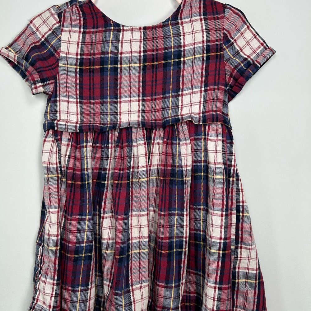 Vintage Made with LOVE Baby Girls' Plaid Short Sleeve Dress - Size 12-18 M